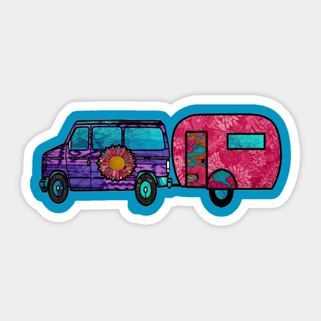 Groovy Trails Sticker by artbyomega